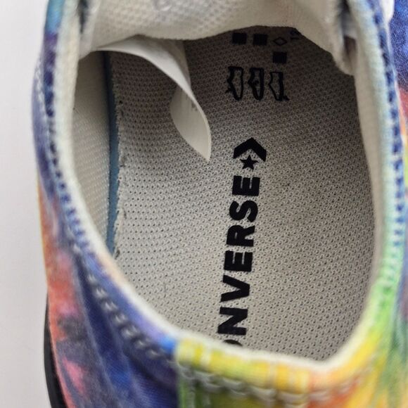 Converse All Star Youth 9 Rainbow Tie Dye Canvas Sneakers Multicolor Shoes Kids - Picture 11 of 12